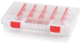 Kufríkový organizér 34,4 × 24,9 × 5 cm, prepážky, ružová