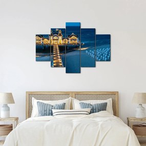 Obraz - hotel na pláži (150x105 cm)