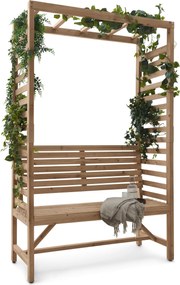 Záhradná lavička s pergolou