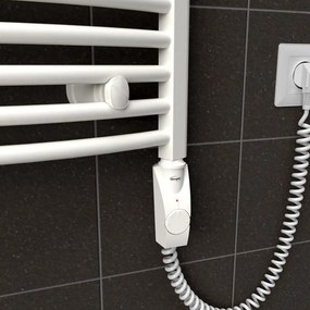 BPS-koupelny Elektrický kúpeľňový radiátor Hermes E 27-01, pripojenie typ 01, 50x130 cm, biela RAL 9016