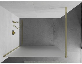 Mexen Kioto sprchová zástena 80x200 cm 8 mm, zlatý profil, sklo efekt námrázy, 800-080-101-50-30