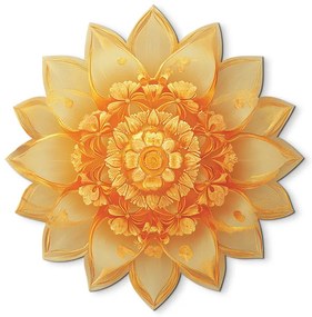 drevko |  Kvetinová mandala Žlté slnko  45 x 44 cm