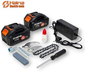 Akumulátorová sada - Mini reťazová píla a záhradné nožnice, Haina H-BCD2-6804