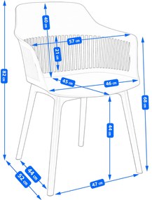 Dekorstudio Plastová záhradná stolička CORNIDO biela