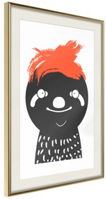 Artgeist Plagát - Crazy Sloth [Poster] Veľkosť: 40x60, Verzia: Čierny rám s passe-partout