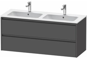 DURAVIT Ketho 2 závesná skrinka pod dvojumývadlo, 2 zásuvky, 1280 x 480 x 550 mm, grafit matný, K25266049490000