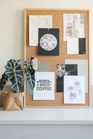 Toptabule.sk  Korková tabuľa v drevenom ráme + 9 farieb rámu 90x60 cm