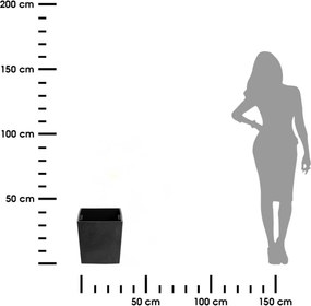 Květináč FLORE Beton 30,5x29,5x29,5 cm černý