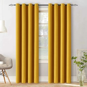 Žltý záves OXFORD 140x250 cm Zavesenie: Riasiaca páska