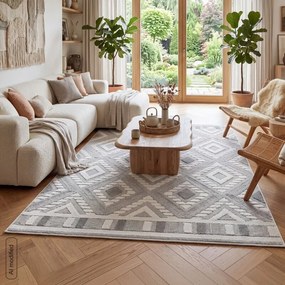 Dekorstudio Koberec DIDAR3 - strieborný Rozmer koberca: 80x200cm