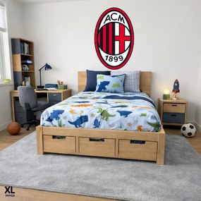 Textilná nálepka na stenu - logo "AC Miláno" Veľkosť: 60 cm