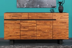 Komoda Genesis 170 cm – masívne akáciové drevo, hnedý odtieň