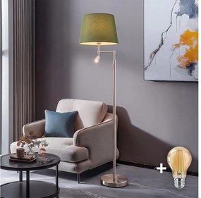 BRILAGI - LED stojacia lampa CERIA 1xE27/60W/230V + LED/2,1W matný chróm/zelená