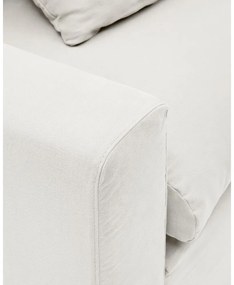 Biela ľanová pohovka 240 cm Nora – Kave Home