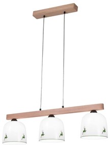 Kolarz A1352.83.G.100-Luster na lanku NONNA 3xE27/60W/230V jelene dub/biela/zelená