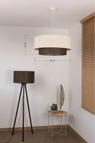 BRILAGI - LED luster na lane BOHO STYLE 3xE27/15W/230V pr. 60 cm krémová/hnedá
