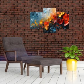 Obraz - Abstraktná maľba kvetov III. (90x60 cm)