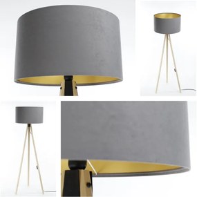 Stojacia lampa STANDART 1xE27/60W/230V šedá/béžová