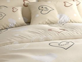 Bavlnené obliečky DEAMON POLY béžové Rozmer obliečky: 70 x 90 cm | 140 x 200 cm