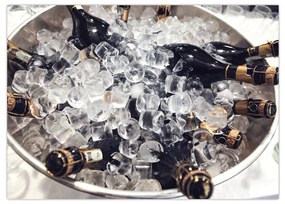 Obraz - šampanské v ľade (70x50 cm)