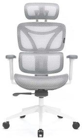 Kancelárska ergonomická stolička LEVANO šedá/biela/čierna