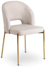 PROXIMA.store - Čalúnená glamour stolička BROS FARBA: béžová, FARBA NÔH: čierna