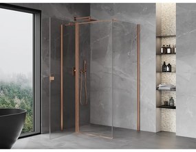 Mexen Mist T, sprchový kút s krídlovými dverami, 70 x 105 cm, 8mm číre sklo, medený profil, 8A4T-105-070-65-00