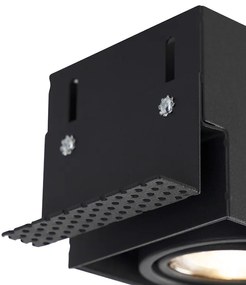 Moderné inteligentné zapustené bodové svetlo čierne bez rámu vrátane 3 GU10 Wifi - Oneon 3
