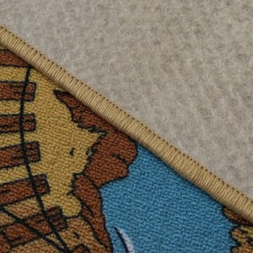 AladinWorld Expres, Detský kusový koberec Western kruh, 200x200 (priemer) kruh, viacfarebná, detská izba