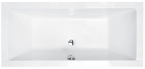 D‘Eluxe - VANE - Obdĺžniková akrylátová Vaňa CLASSIC x, , MW12QFP71 + Krycí predný a bočný panel + automatický sifón (biely) Klasická obĺžniková vaňa lesklá biela 155 70 55.5 155x70x55,5