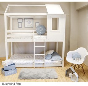 Kondela Montessori poschodová posteľ, biela, 90x200, ATRISA