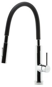 FERRO - Drezová batéria s flexibilným ramienkom lesklý chróm/čierna