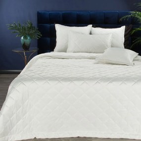 EUROFIRANY Elegantný vlnený prehoz na posteľ z kvalitného zamatu s výrazným leskom 220 cm x 240 cm biela 100 % polyester Varianta: 386322