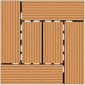 WPC dlaždica LEGI STYLE 30 x 30 cm, teak