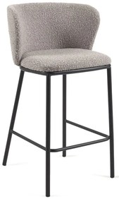 Svetlosivá barová stolička (výška sedadla 65 cm) Ciselia – Kave Home