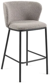 Svetlosivá barová stolička (výška sedadla 65 cm) Ciselia – Kave Home