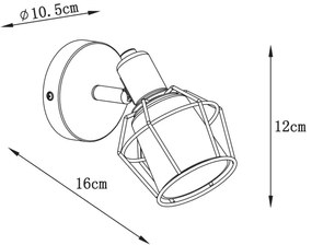 Lucide 77977/01/30 - Bodové svietidlo NILA 1xE14/25W/230V