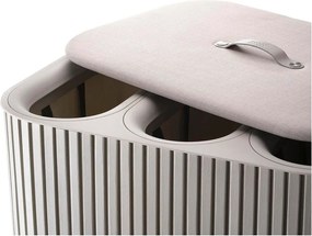 Béžový bambusový kôš na bielizeň 3x30 l Tota Trio Luxe – Joseph Joseph