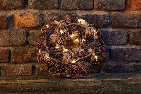 DECOLED LED světelný řetěz na baterie hvězdičky, teple bílá, 20 diod, 2,3 m