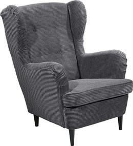 XXXLutz KRESLO UŠIAK, textil, tmavosivá MID.YOU - Online Only obývacie izby - 002220035024