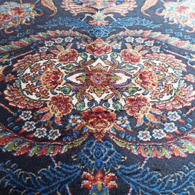 DY Hodvábny exkluzívny koberec Qum Silk 08 - modrá Rozmer: 200x300 cm