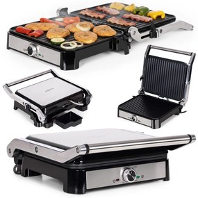 KADEN Elektrický kontaktný gril panini, vrúbkované platne 2000W KADEN