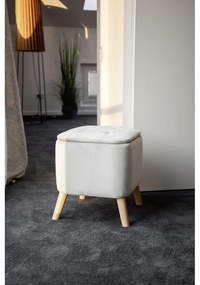 Svetlosivý zamatový taburet - Wenko