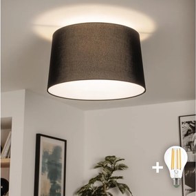 Brilagi - LED Prisadený luster CERIA 1xE27/40W/230V pr. 45 cm čierna