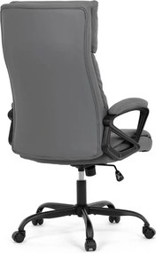 Kancelárske kreslo PEDRO — ekokoža, sivá