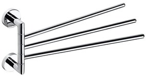 Sapho - Nástenný otočný vešiak na uteráky X-ROUND 19,5x45 cm lesklý chróm