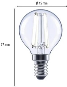 LED žiarovka FLAIR G45 E14 / 6 W ( 60 W ) 806 lm 4000 K stmievateľná