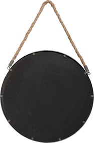 Okrúhle kovové zrkadlo s povrazom - Ø 47 * 3cm