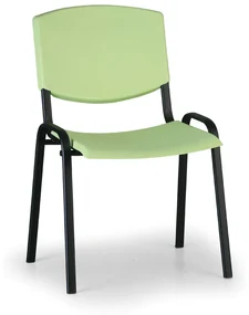 Konferenčná stolička Design - čierne nohy, zelená