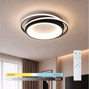 Brilagi - LED stmievateľné stropné svietidlo FLARE LED/84W/230V 47x51 cm čierna + DO